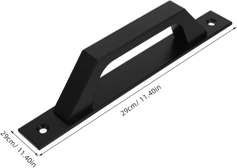 Matte Black Aluminum Alloy Sliding Barn Door Pull Handle 2Pcs Set Easy Installation - Image 2